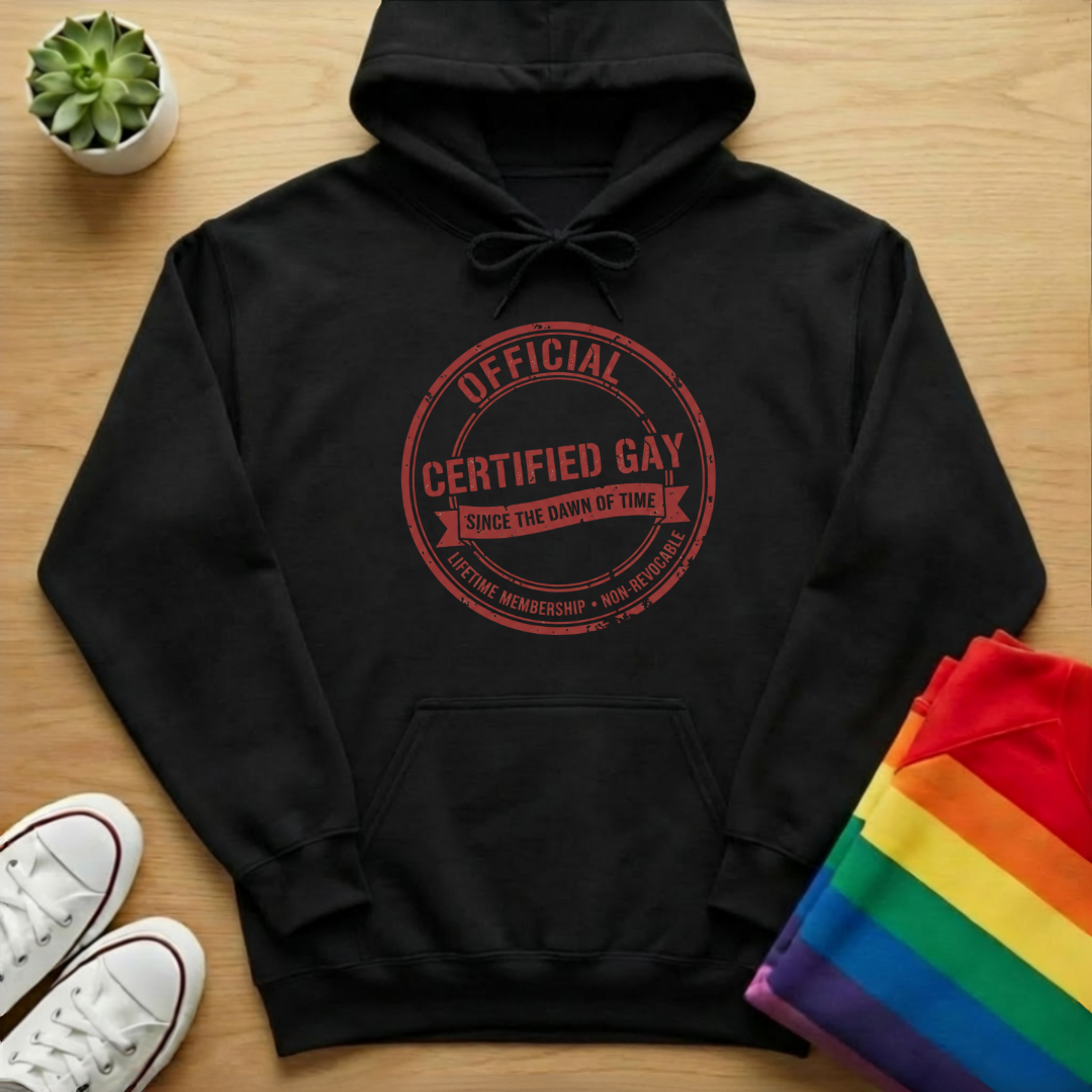 Certified Gay Badge Hoodie