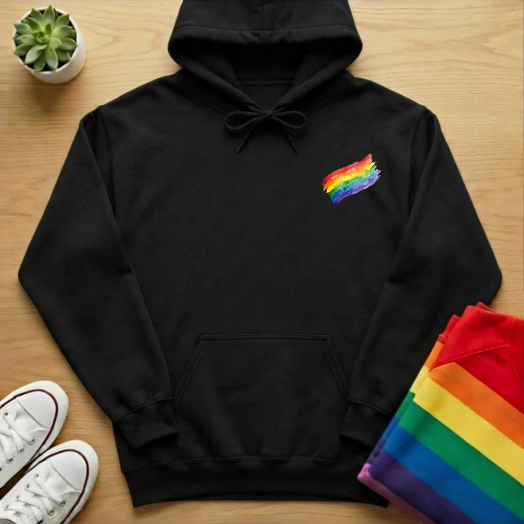 Subtle Pride Brush Stroke Hoodie