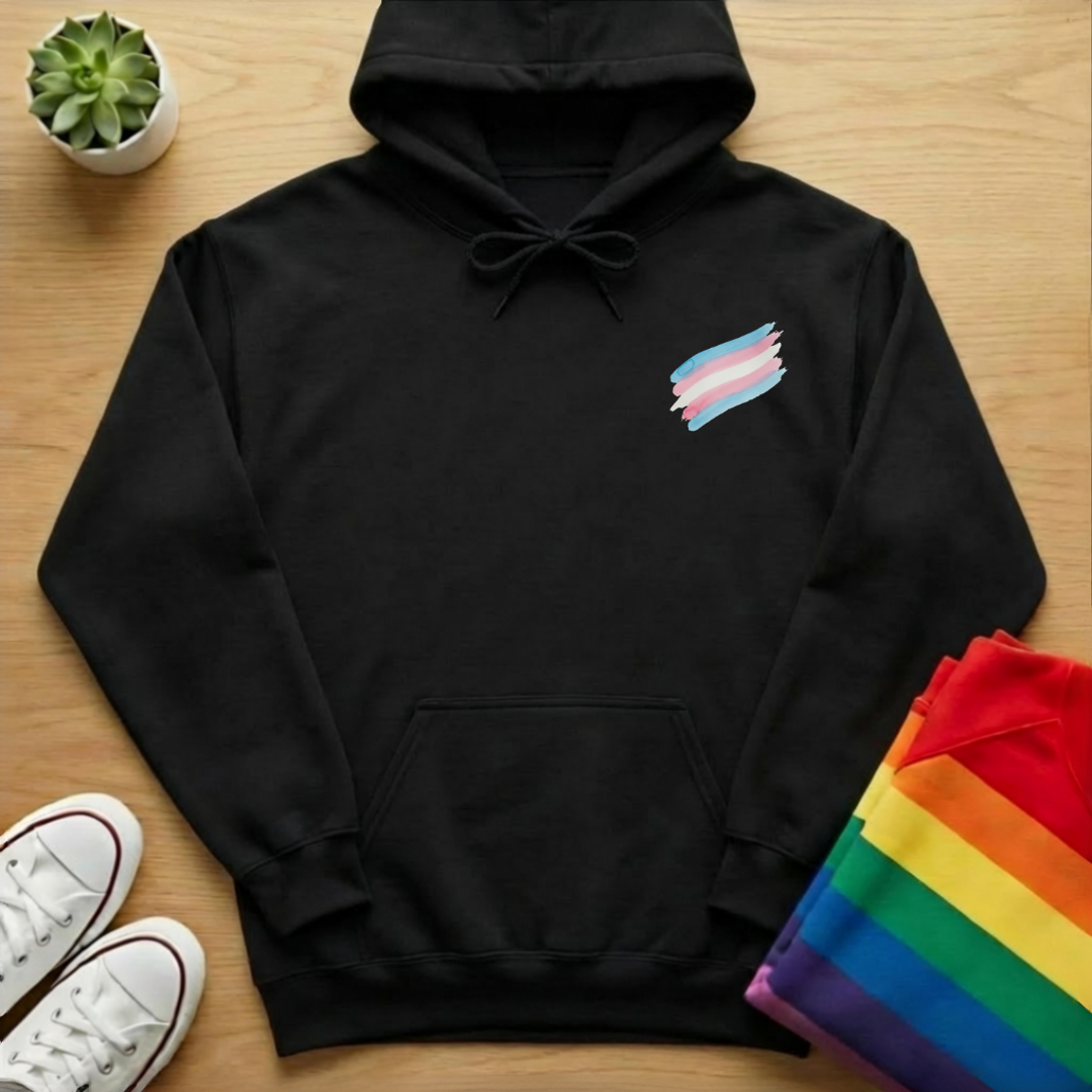 Subtle Trans Brush Stroke Hoodie