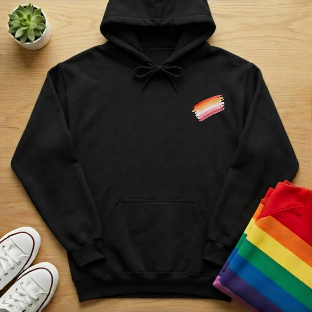 Subtle Lesbian Brush Stroke Hoodie