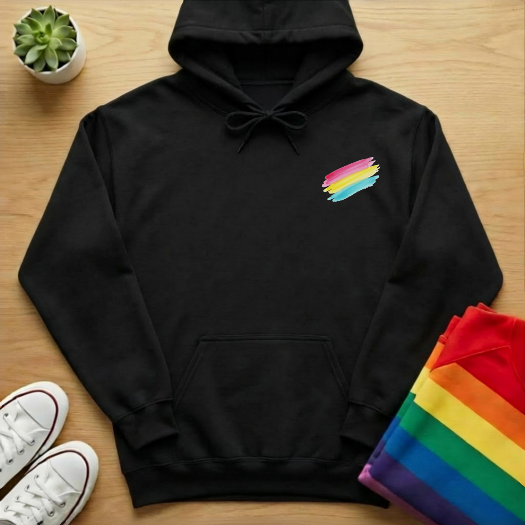 Subtle Pansexual Brush Stroke Hoodie