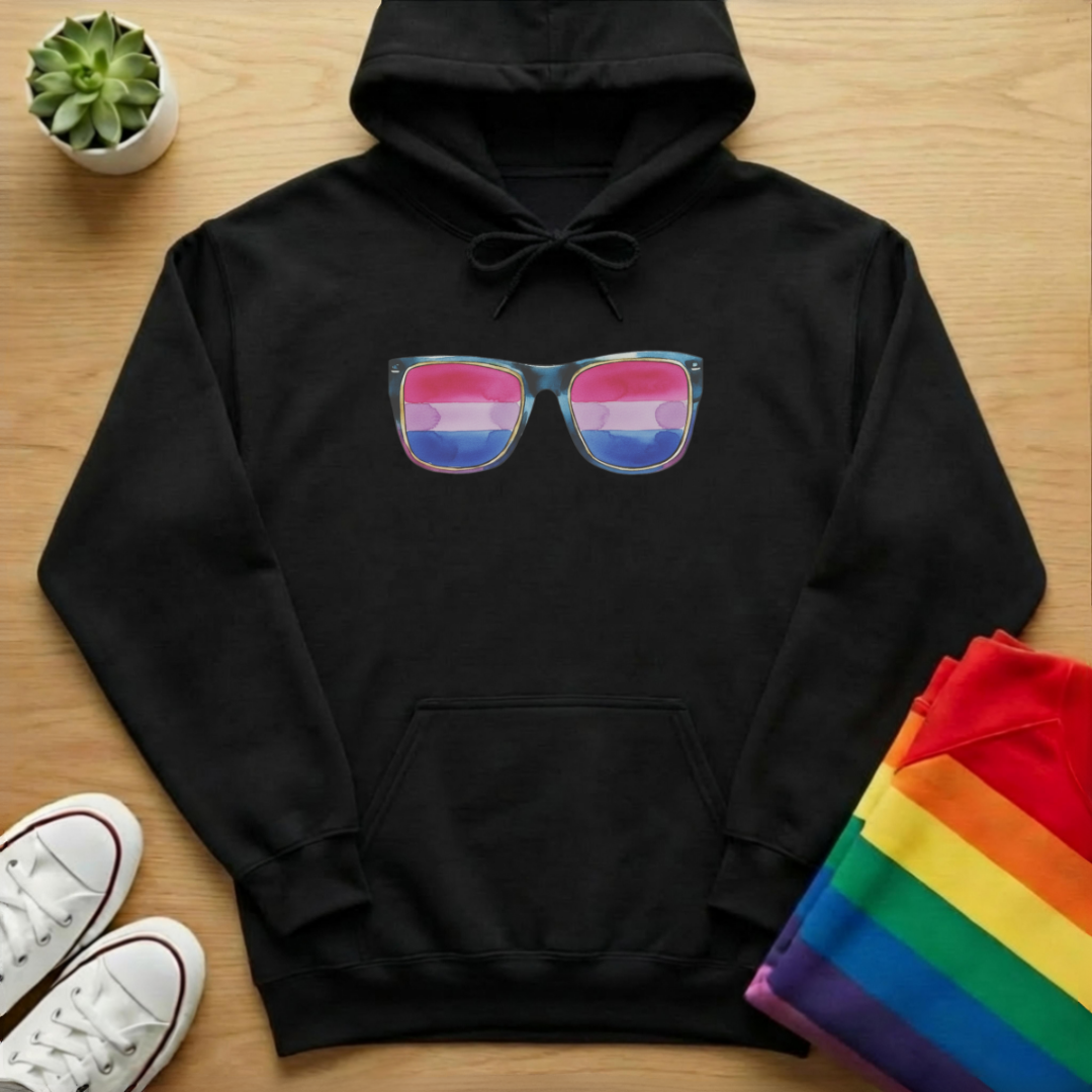Bisexual Flag Sunglasses Hoodie