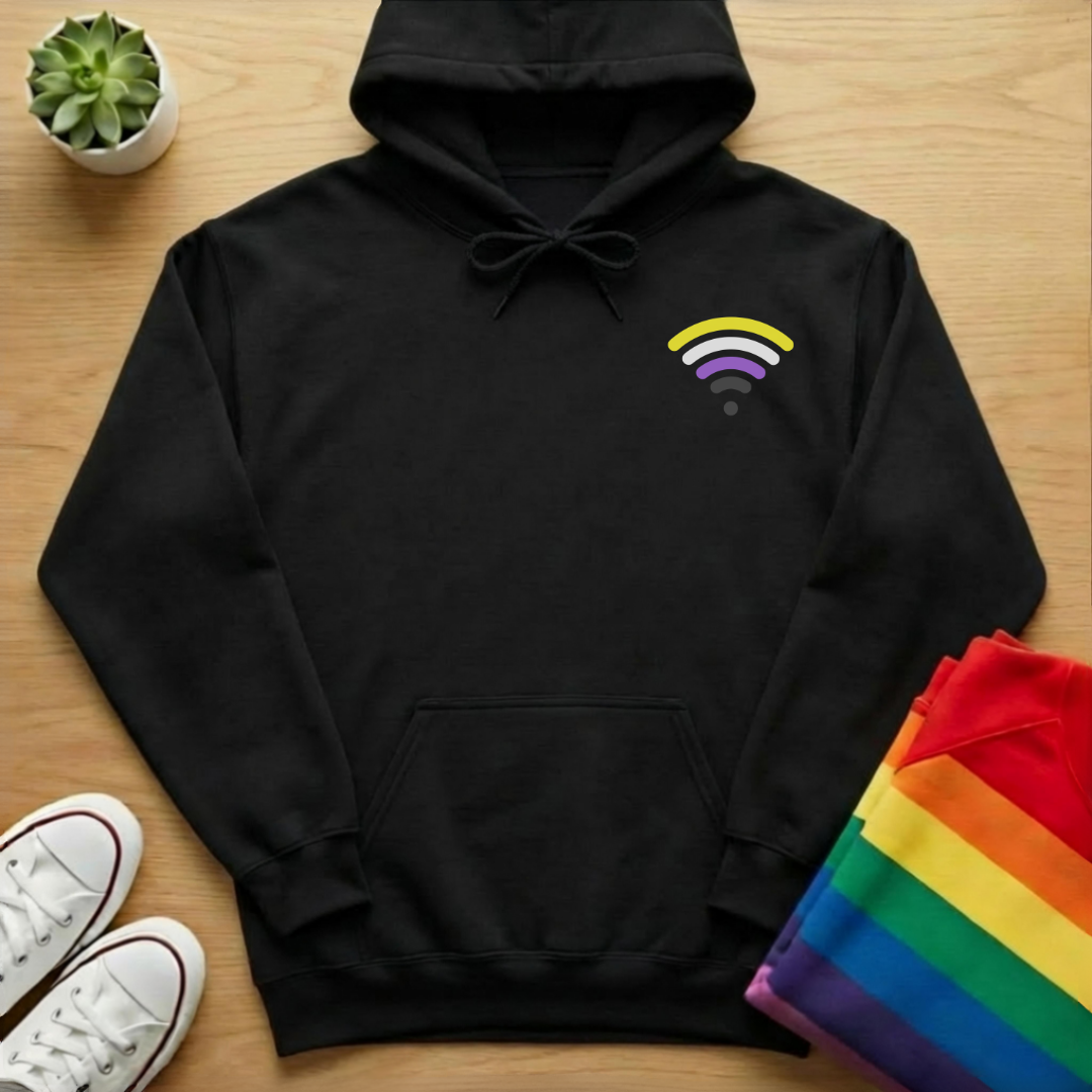 Subtle Non-Binary Wi-Fi Hoodie
