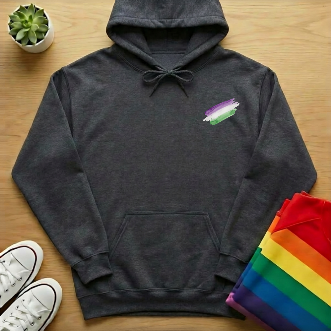 Subtle Genderqueer Brush Stroke Hoodie