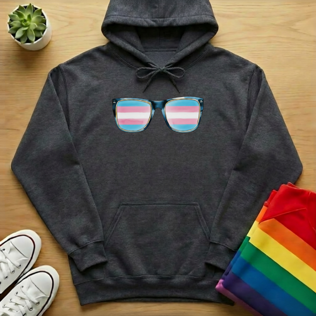 Trans Flag Sunglasses Hoodie