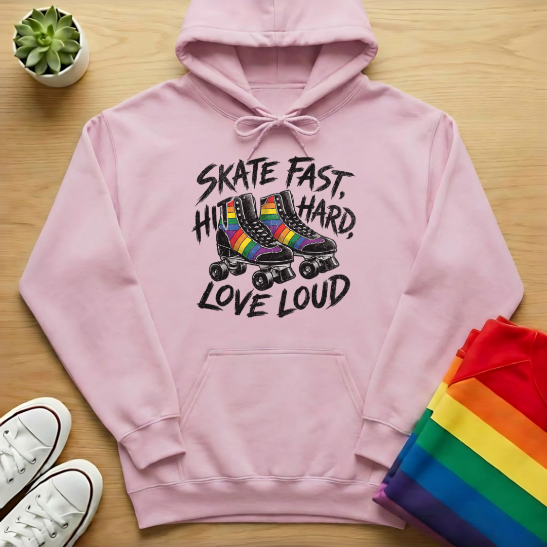 Skate Fast Hit Hard Love Loud Hoodie