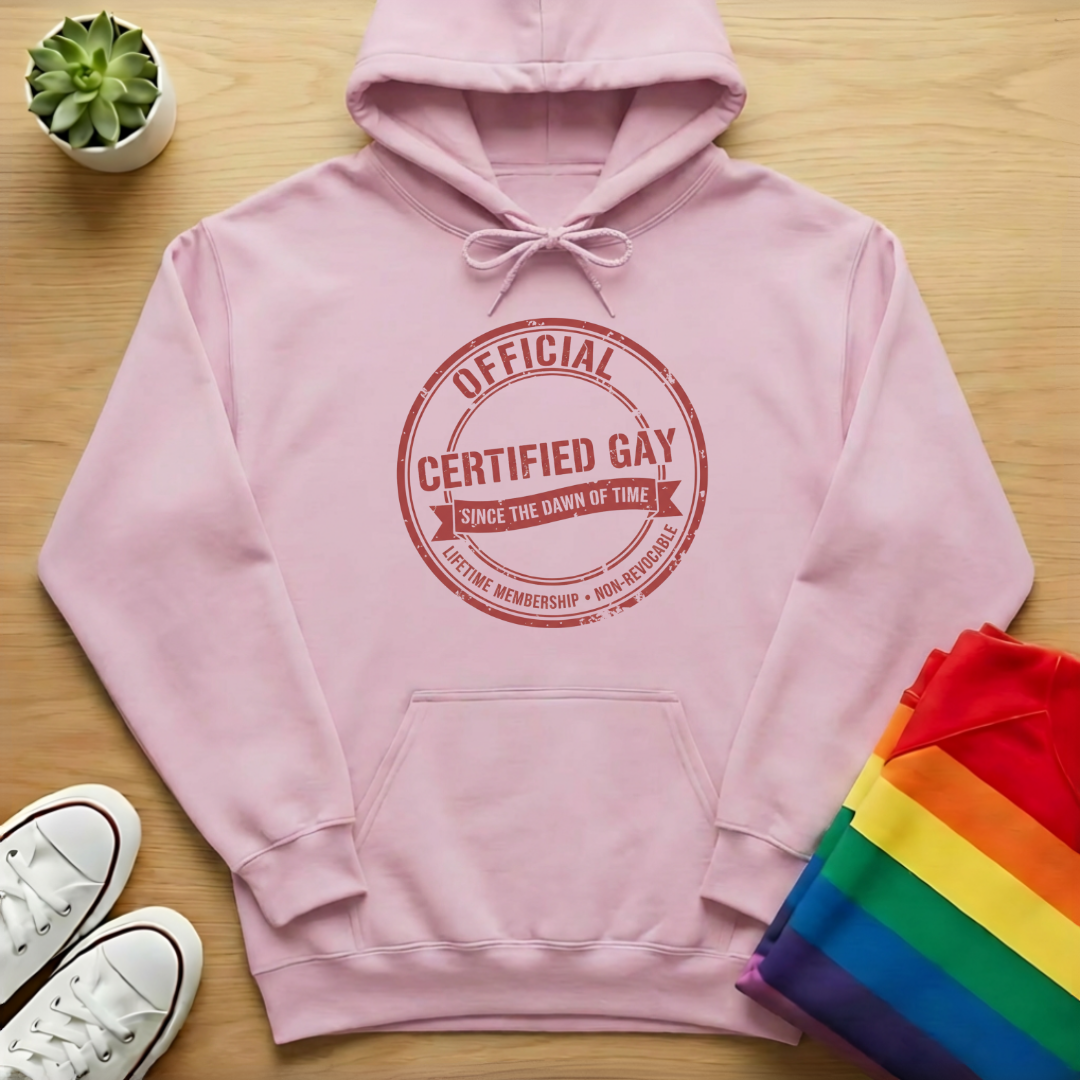 Certified Gay Badge Hoodie