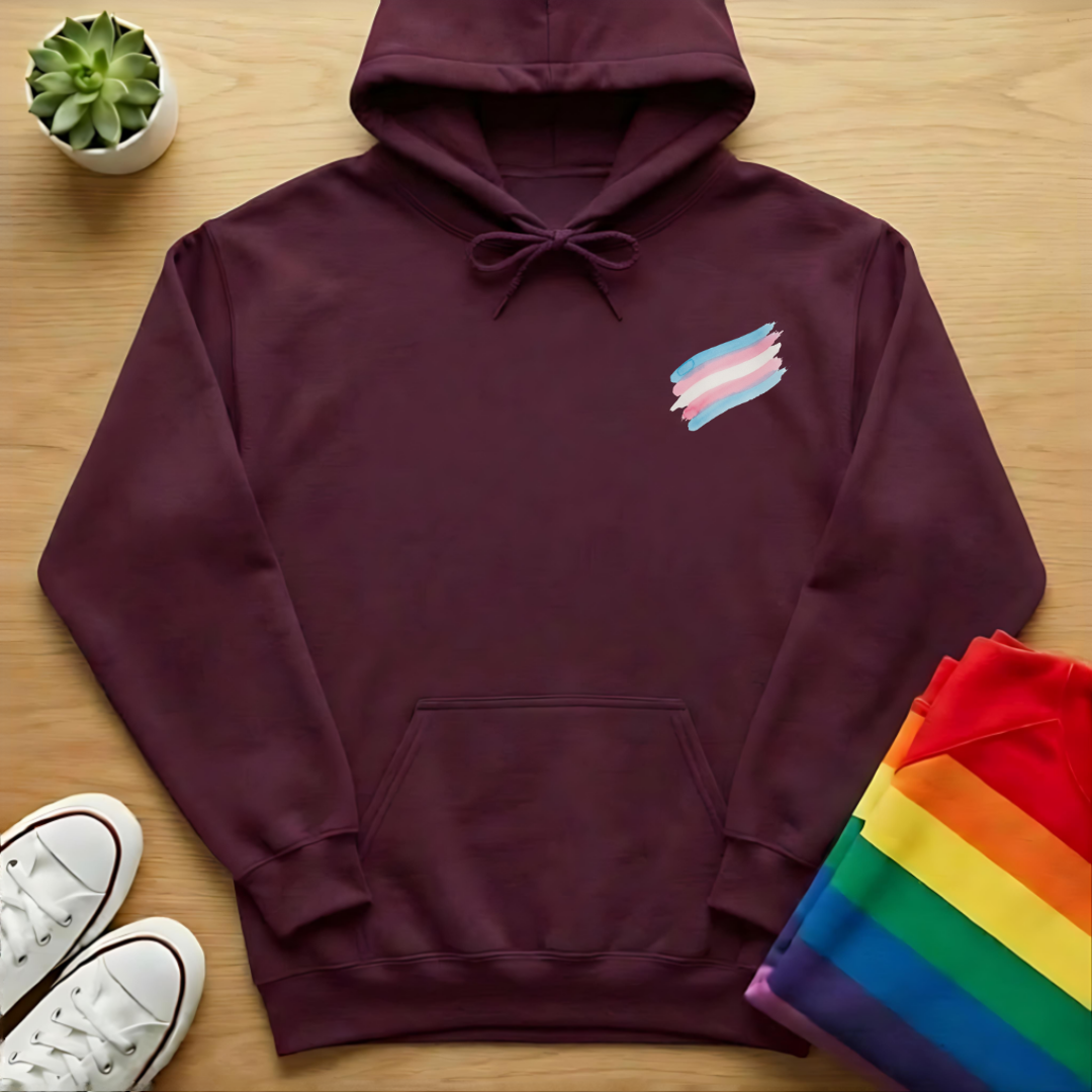 Subtle Trans Brush Stroke Hoodie