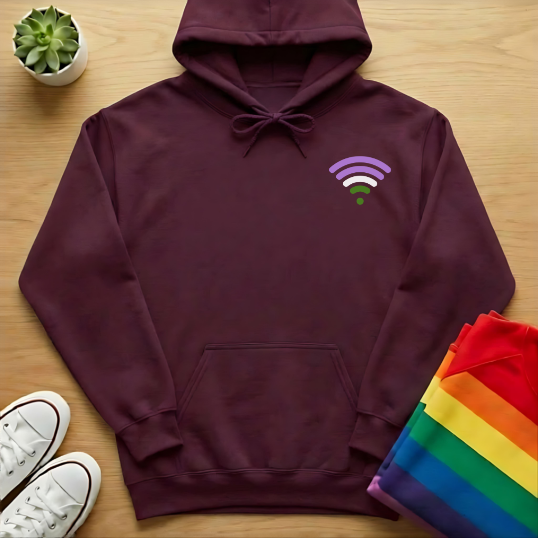 Subtle Genderqueer Wi-Fi Hoodie