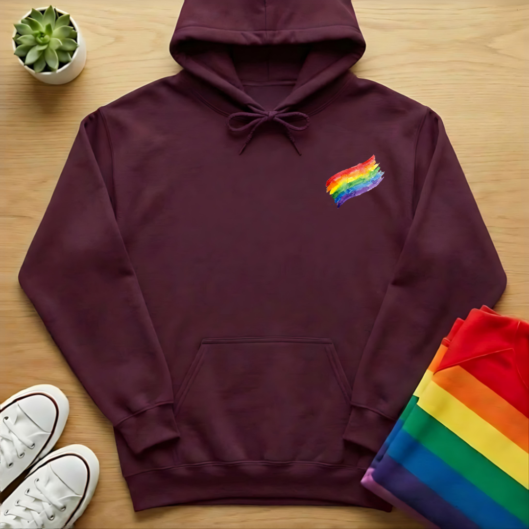Subtle Pride Brush Stroke Hoodie