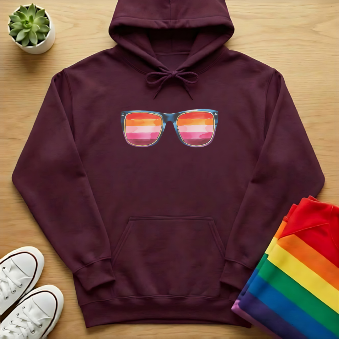 Lesbian Flag Sunglasses Hoodie