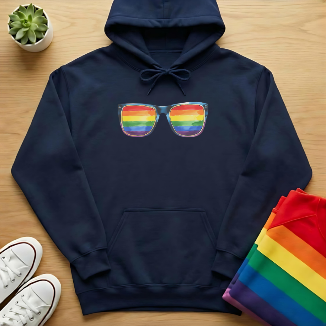 Pride Flag Sunglasses Hoodie