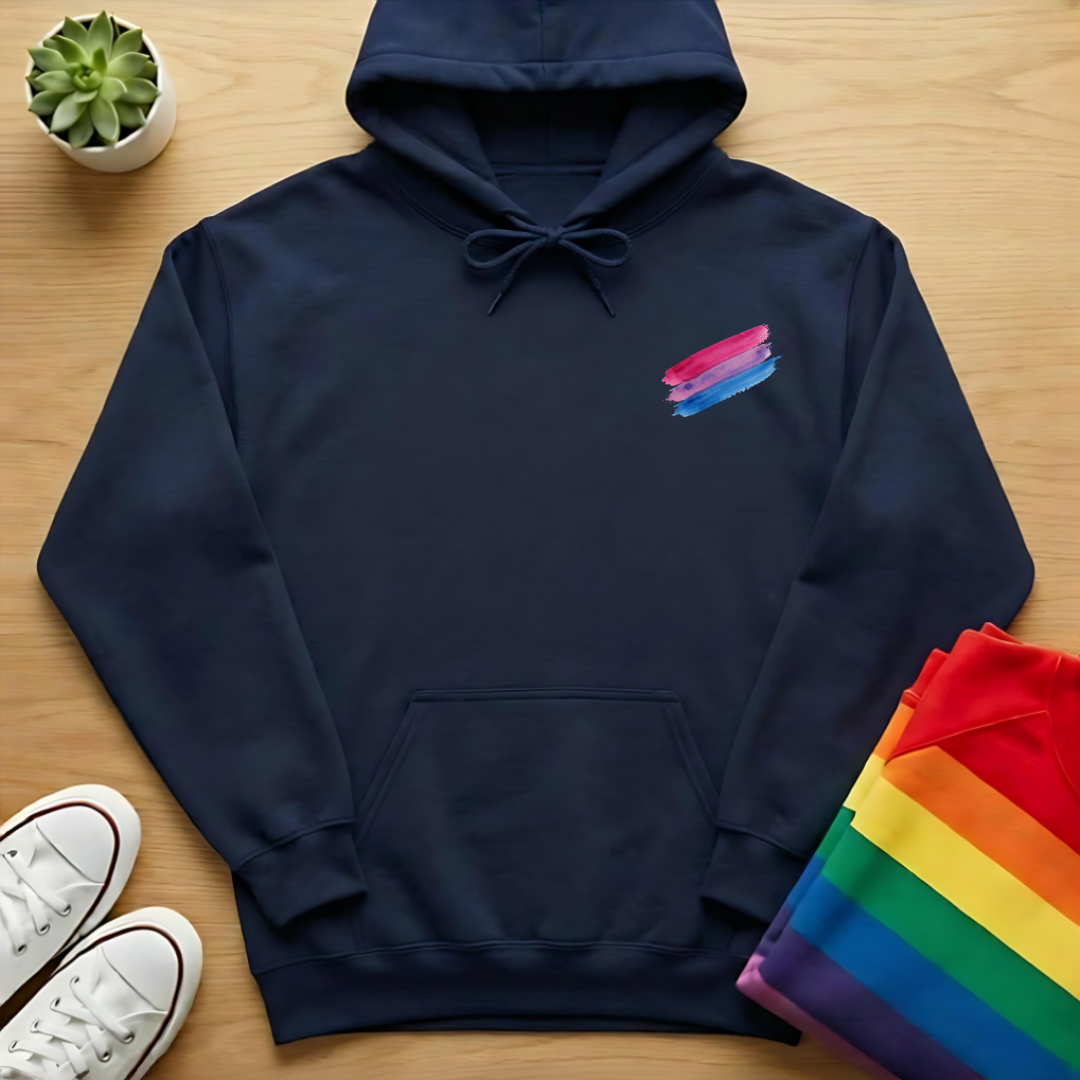 Subtle Bisexual Brush Stroke Hoodie