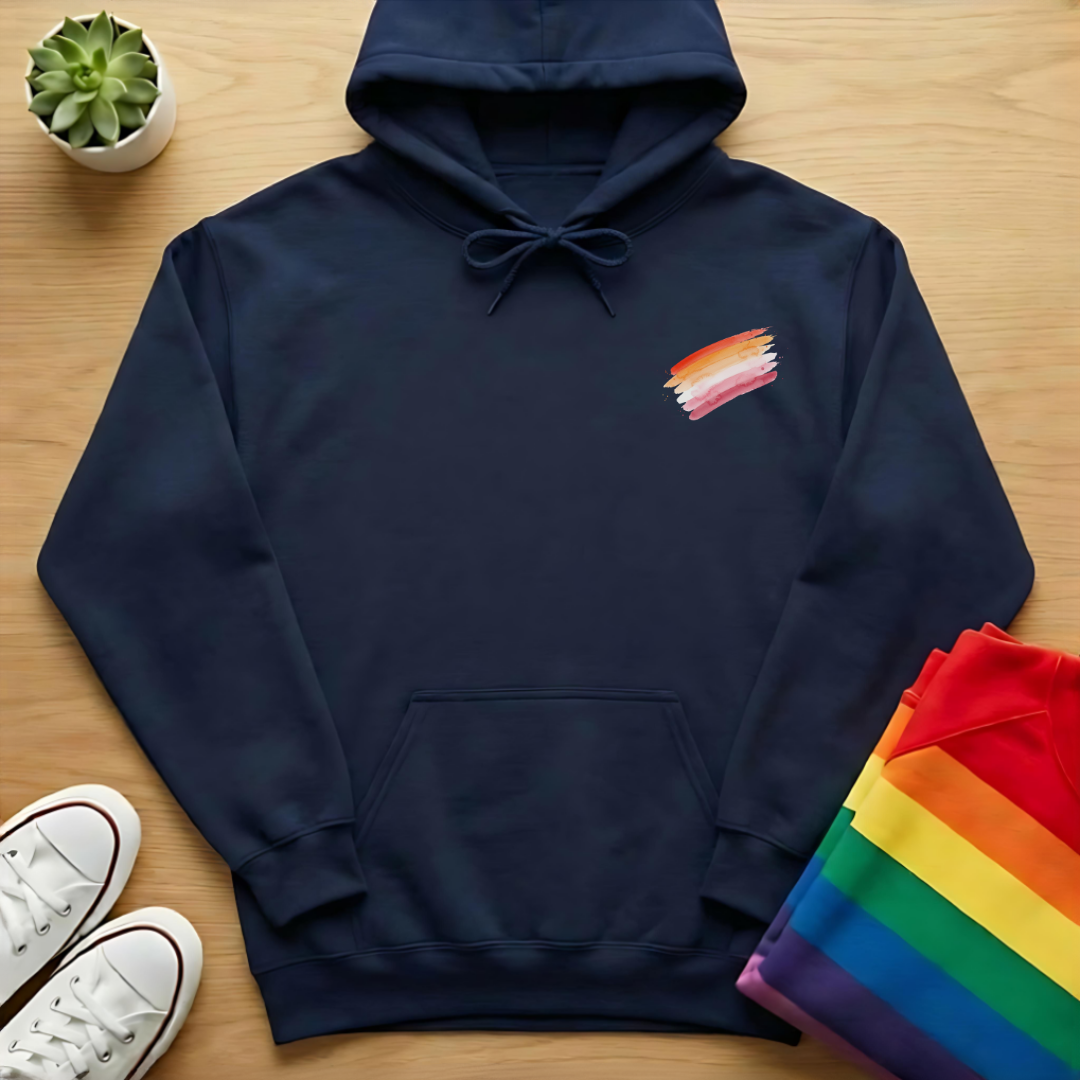 Subtle Lesbian Brush Stroke Hoodie