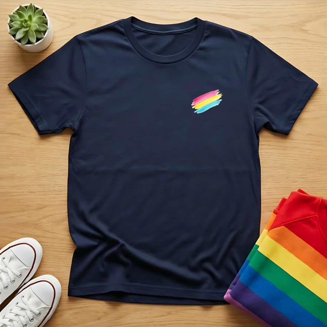 Subtle Pansexual Brush Stroke Tee