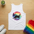 Otter With Forest Silhouette Tank Top
