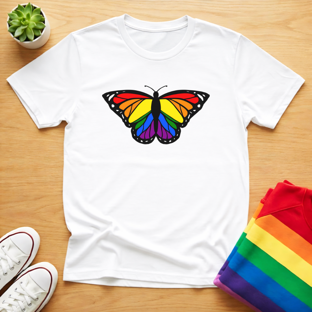 Rainbow Butterfly Tee