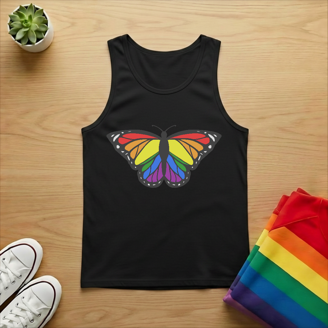Rainbow Butterfly Tank Top
