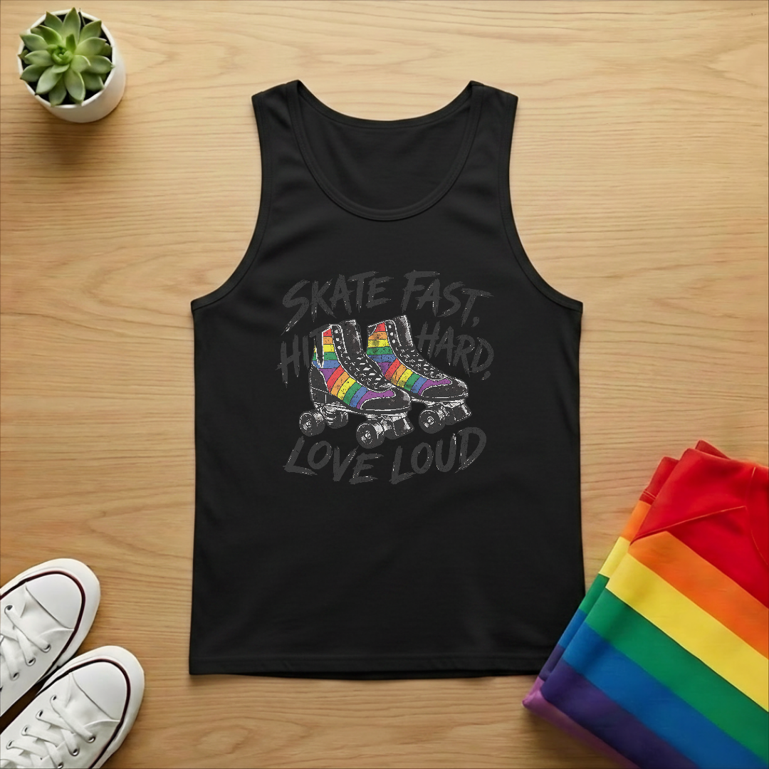 Skate Fast Hit Hard Love Loud Tank Top