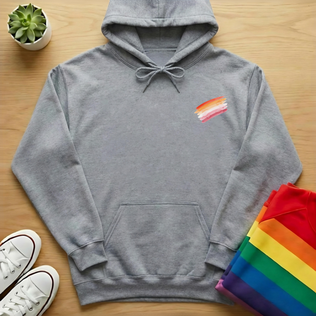Subtle Lesbian Brush Stroke Hoodie