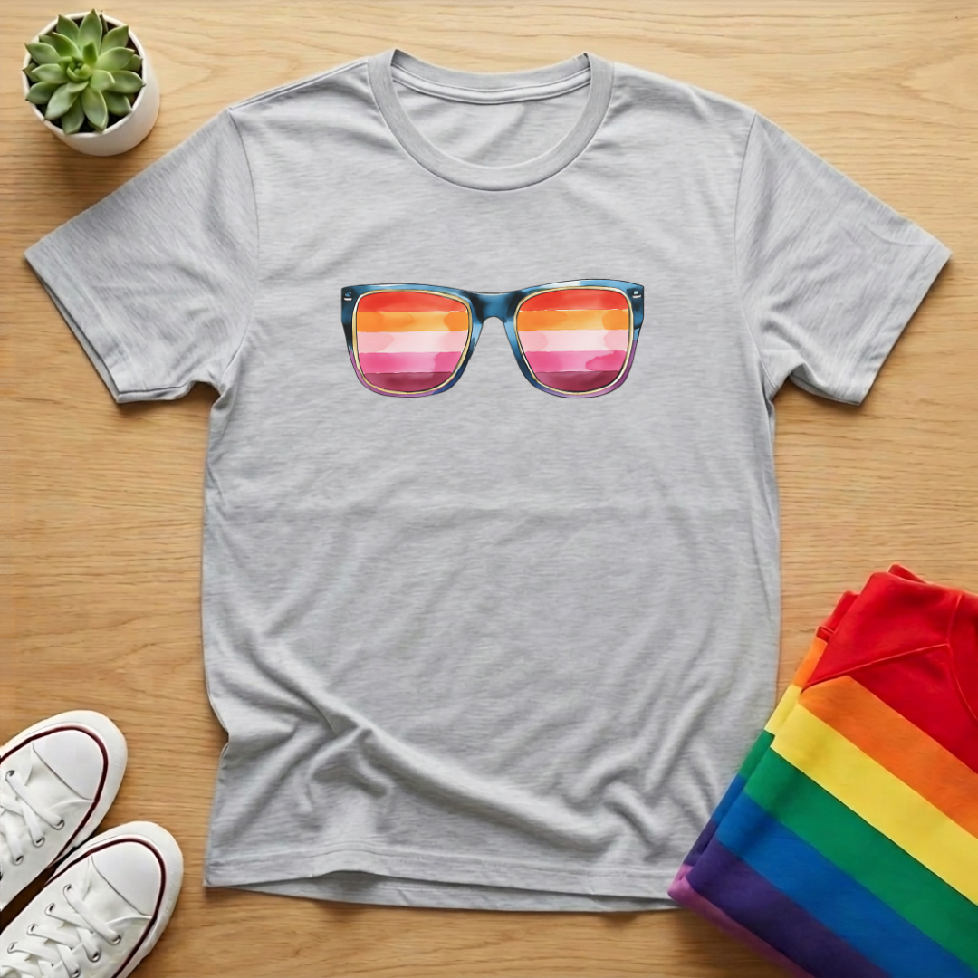 Lesbian Flag Sunglasses Tee