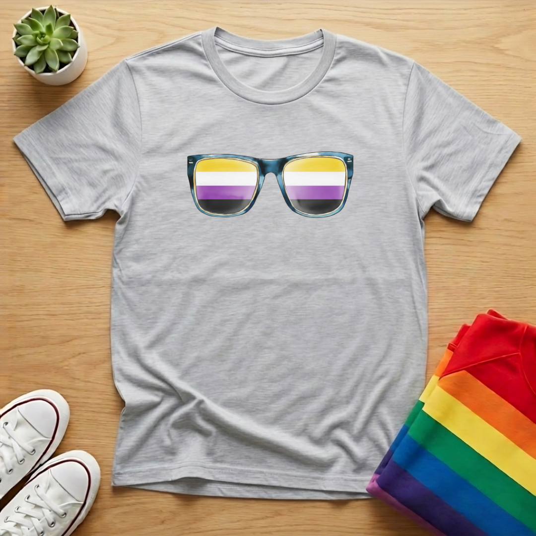 Non-Binary Flag Sunglasses Tee