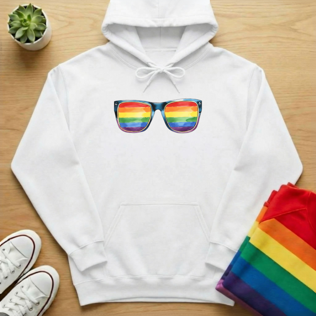 Pride Flag Sunglasses Hoodie