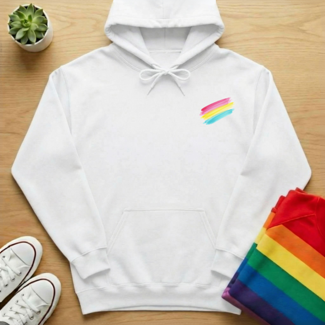 Subtle Pansexual Brush Stroke Hoodie