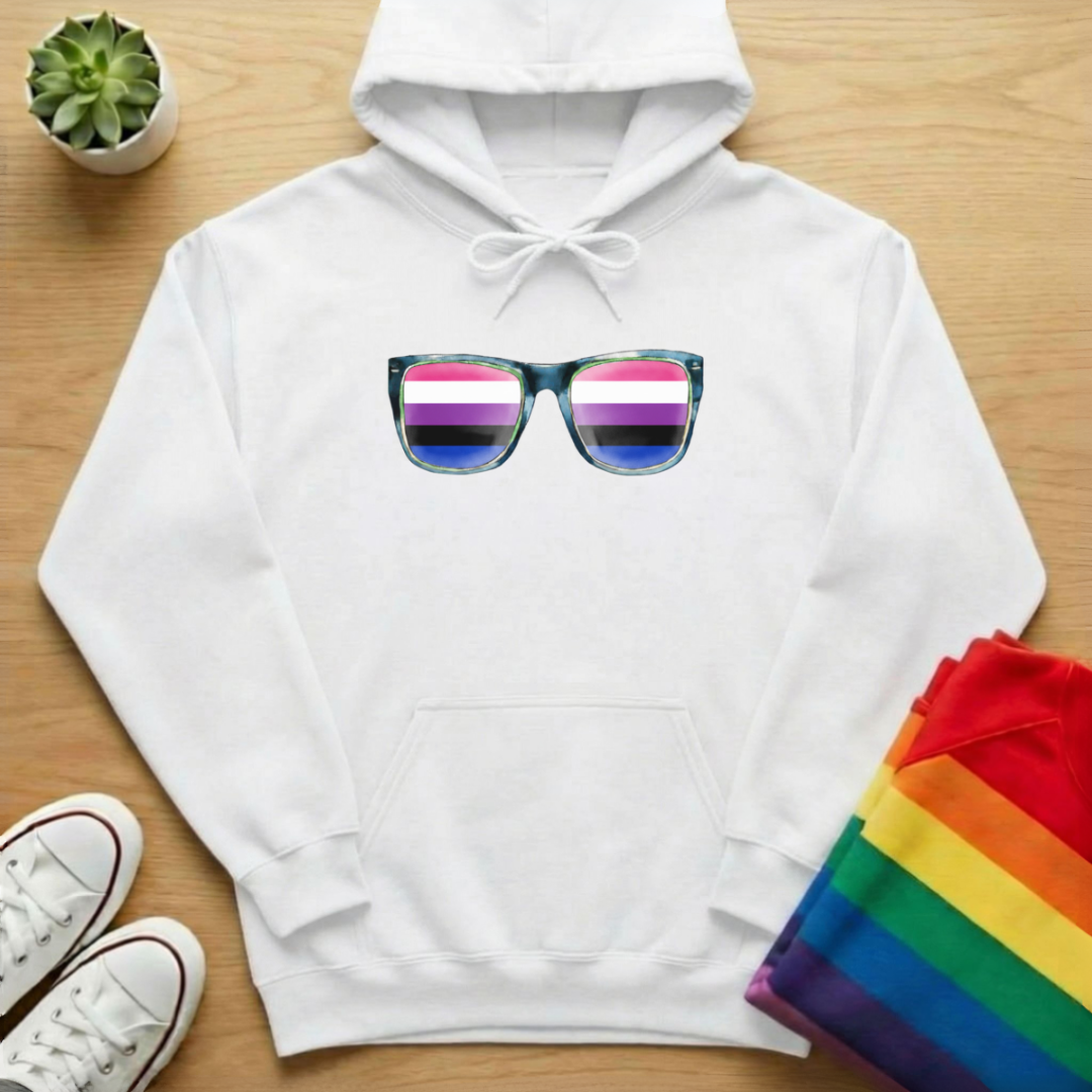 Genderfluid Flag Sunglasses Hoodie