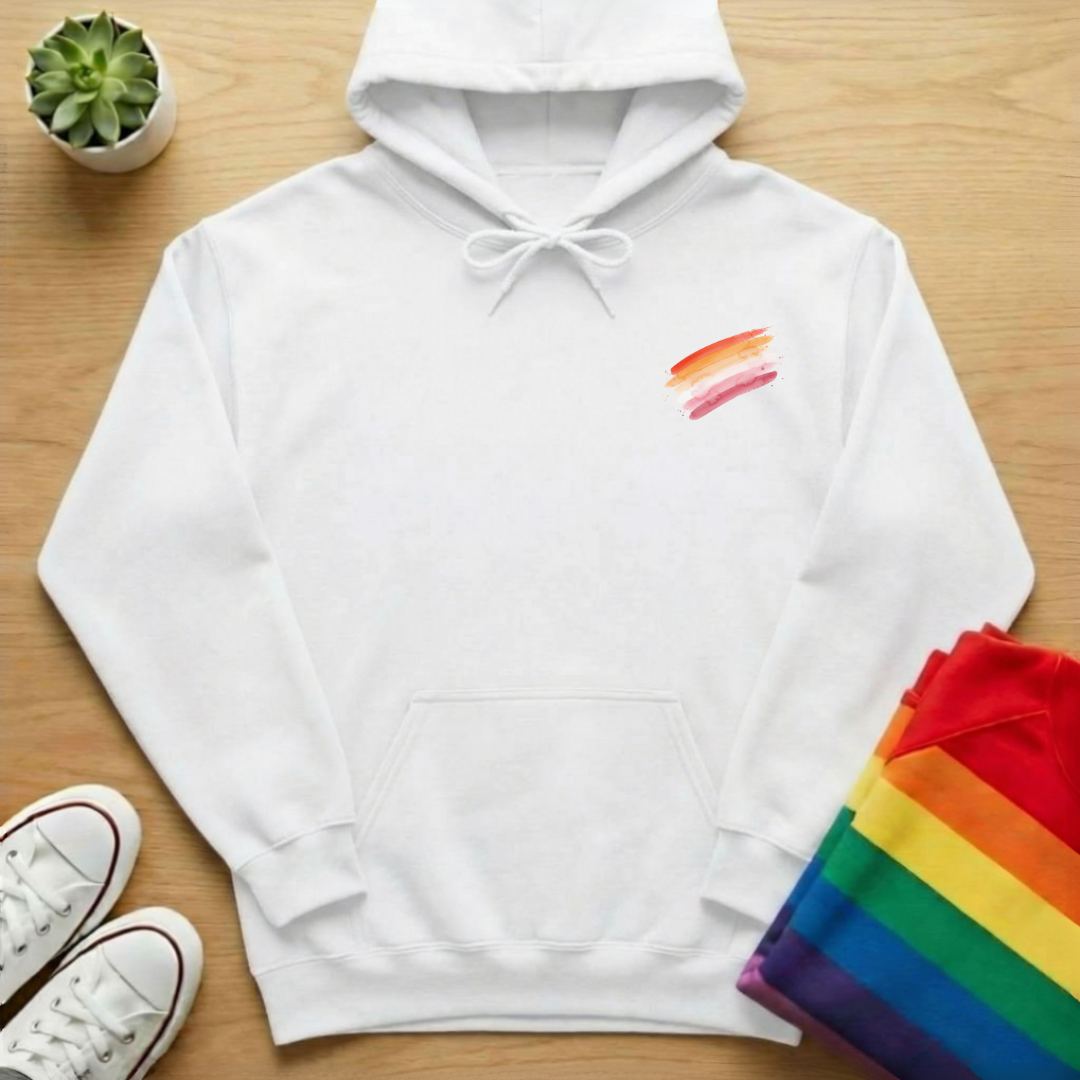Subtle Lesbian Brush Stroke Hoodie