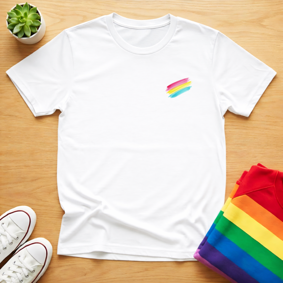 Subtle Pansexual Brush Stroke Tee