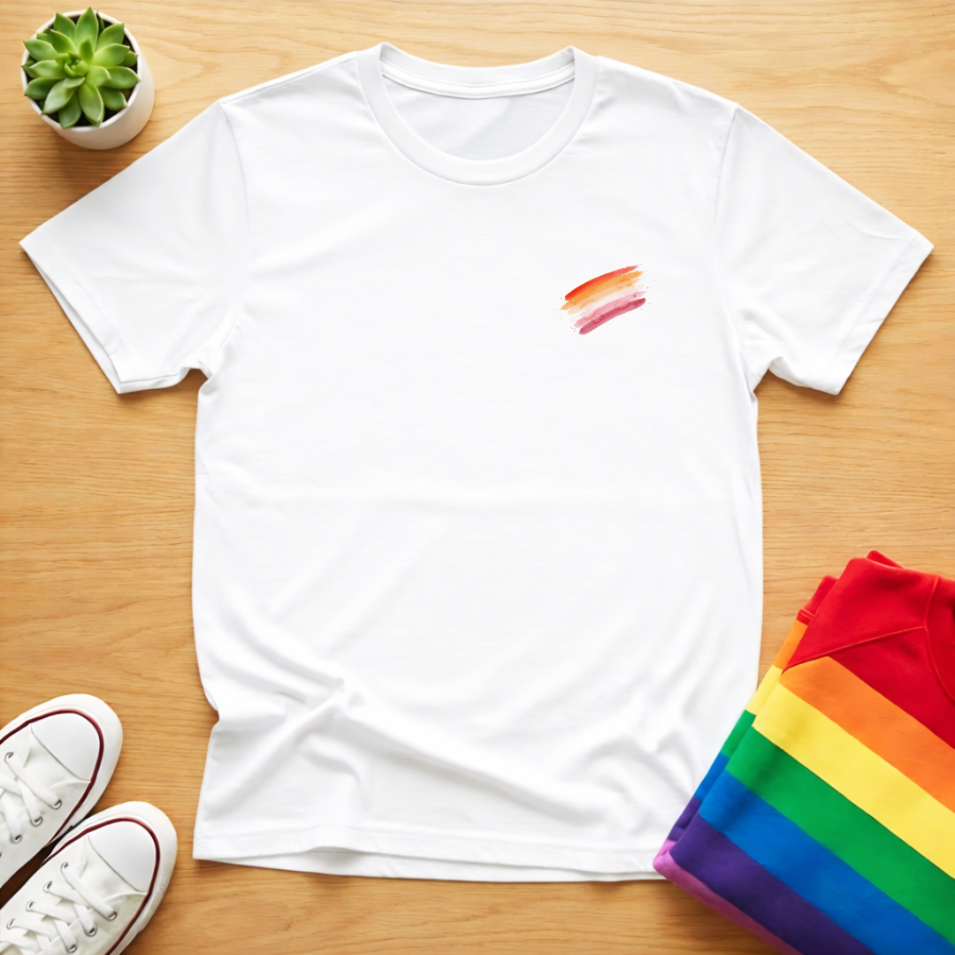 Subtle Lesbian Brush Stroke Tee