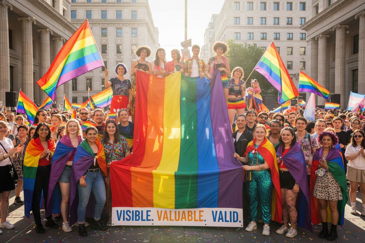photo that represents "visibility is important" relating to pride and lgbtq+ identities
